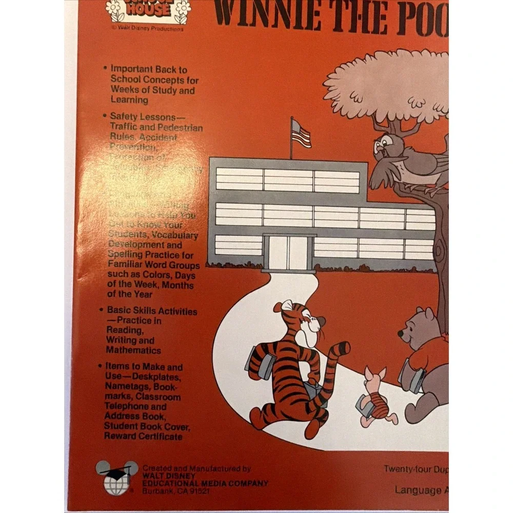 Disney School House Back To School With Winnie The Pooh Language Arts Dis 013AA